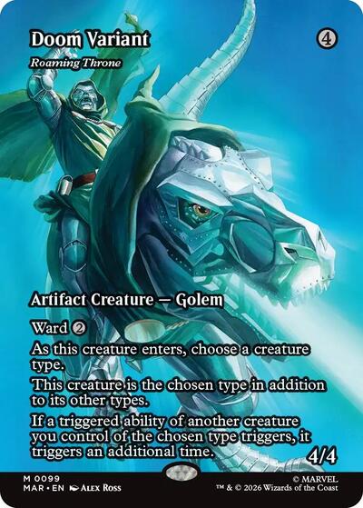 2025 Magic: The Gathering: Marvel Universe Eternal-Legal (MAR) - Doom Variant - Roaming Throne (Borderless) (#99, Mythic Rare) (, Near Mint)