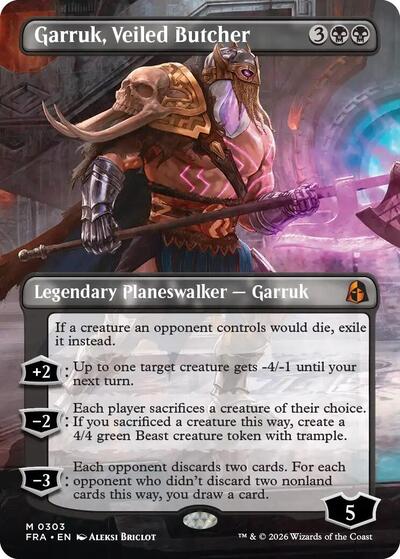 2026 Magic: The Gathering: Reality Fracture (FRA) - Garruk, Veiled Butcher (Borderless) (#303, Mythic Rare) (, Near Mint)