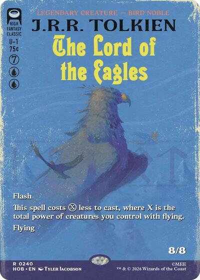 2026 Magic: The Gathering: The Hobbit (HOB) - The Lord of the Eagles Borderless (#240, Rare) (, Near Mint)