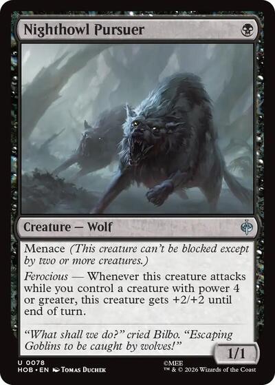 2026 Magic: The Gathering: The Hobbit (HOB) - Nighthowl Pursuer (#78, Uncommon) (, Lightly Played)