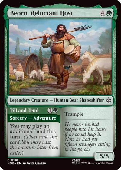2026 Magic: The Gathering: The Hobbit (HOB) - Beorn, Reluctant Host (#118, Common) (, Near Mint)