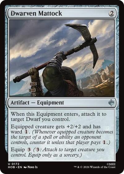 2026 Magic: The Gathering: The Hobbit (HOB) - Dwarven Mattock (#172, Uncommon) (, Near Mint)