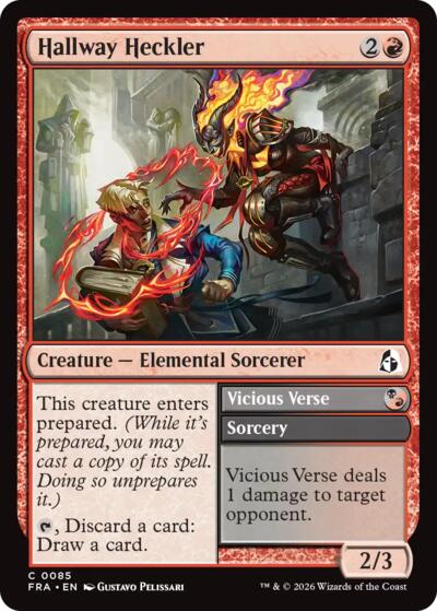 2026 Magic: The Gathering: Reality Fracture (FRA) - Hallway Heckler (#85, Common) (, Near Mint)