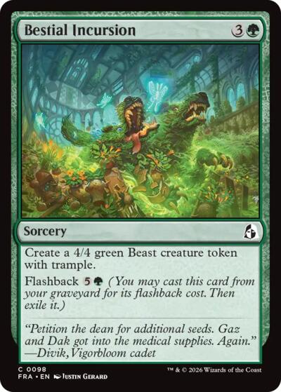 2026 Magic: The Gathering: Reality Fracture (FRA) - Bestial Incursion (#98, Common) (, Near Mint)