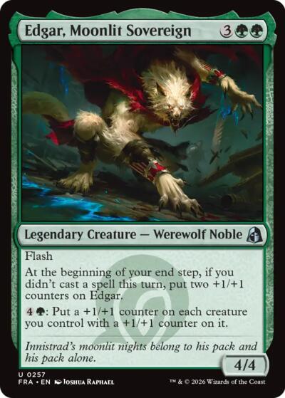 2026 Magic: The Gathering: Reality Fracture (FRA) - Edgar Moonlit Sovereign (#257, Uncommon) (, Near Mint)
