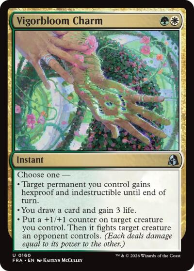 2026 Magic: The Gathering: Reality Fracture (FRA) - Vigorbloom Charm (#160, Uncommon) (, Near Mint)