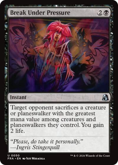 2026 Magic: The Gathering: Reality Fracture (FRA) - Break Under Pressure (#50, Uncommon) (, Near Mint)