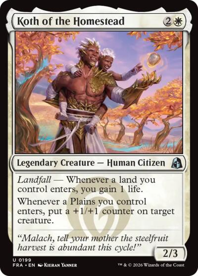 2026 Magic: The Gathering: Reality Fracture (FRA) - Koth of the Homestead (#199, Uncommon) (, Near Mint)