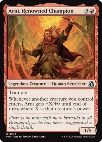 2026 Magic: The Gathering: Reality Fracture (FRA) - Arni Renowned Champion (#243, Uncommon) (, Near Mint)