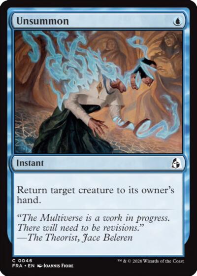 2026 Magic: The Gathering: Reality Fracture (FRA) - Unsummon (#46, Common) (, Near Mint)