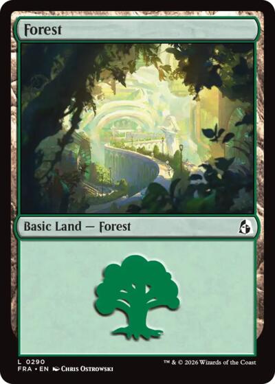 2026 Magic: The Gathering: Reality Fracture (FRA) - Forest 0290 (#290, Land) (, Near Mint)