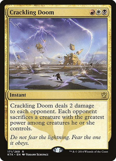 2014 Magic: The Gathering: Khans of Tarkir (KTK) - Crackling Doom (#171, Rare) (, Lightly Played)