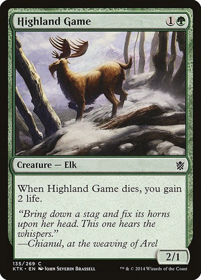 2014 Magic: The Gathering: Khans of Tarkir (KTK) - Highland Game (#135, Common) (, Lightly Played)