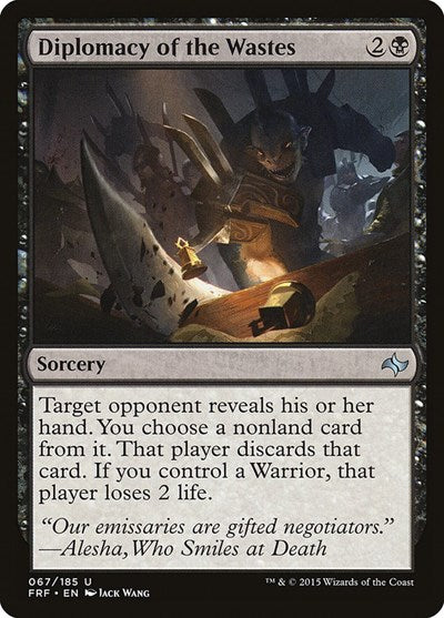 2015 Magic: The Gathering: Fate Reforged (FRF) - Diplomacy of the Wastes (#67, Uncommon) (, Moderately Played)