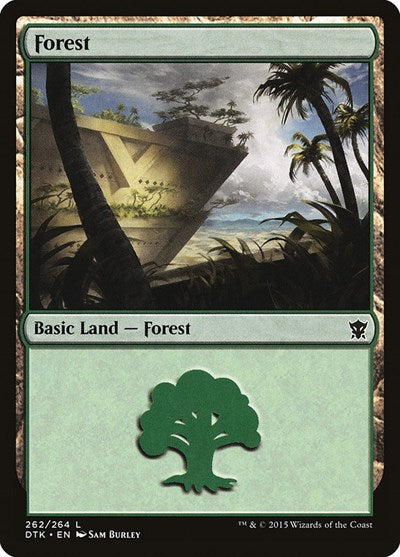 2015 Magic: The Gathering: Dragons of Tarkir (DTK) - Forest 262 (#262, Land) (, Moderately Played)