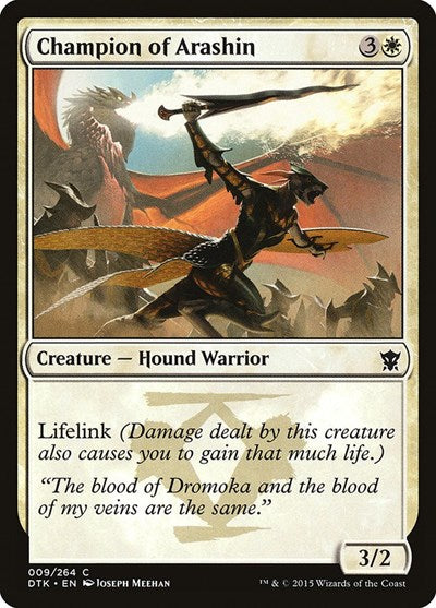 2015 Magic: The Gathering: Dragons of Tarkir (DTK) - Champion of Arashin (#9, Common) (, Near Mint)