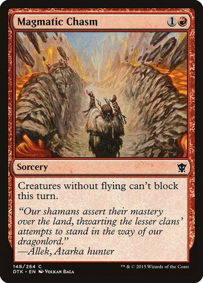 2015 Magic: The Gathering: Dragons of Tarkir (DTK) - Magmatic Chasm (#148, Common) (, Near Mint)
