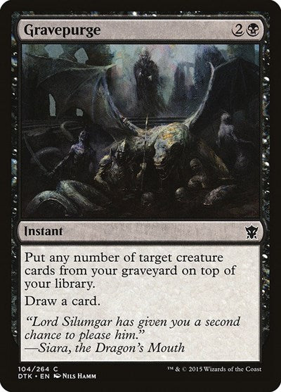 2015 Magic: The Gathering: Dragons of Tarkir (DTK) - Gravepurge (#104, Common) (, Near Mint)