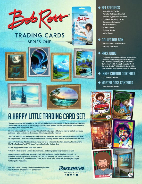 BOB ROSS TRADING CARDS SERIES 1 - 2-PACK COLLECTOR BOX