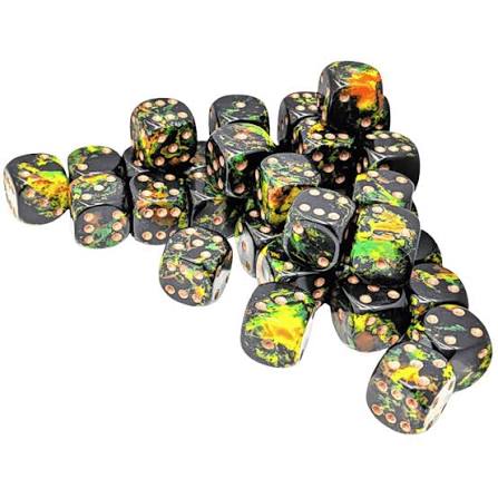 Chessexwhite Dice 12mm deep forest