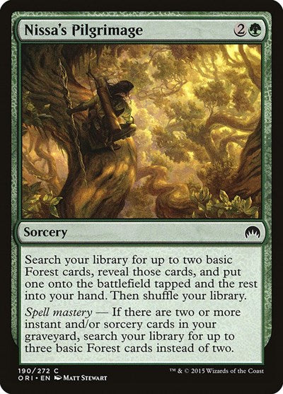 2015 Magic: The Gathering: Magic Origins (ORI) - Nissas Pilgrimage (#190, Common) (, Lightly Played)