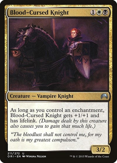 2015 Magic: The Gathering: Magic Origins (ORI) - Blood-Cursed Knight (#211, Uncommon) (, Near Mint)