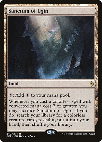 2015 Magic: The Gathering: Battle for Zendikar (BFZ) - Sanctum of Ugin (#242, Rare) (Foil, Near Mint)