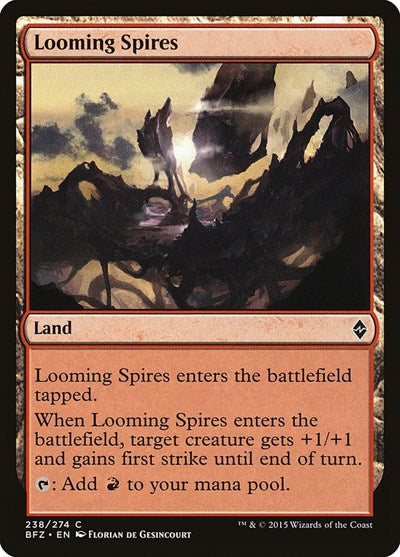 2015 Magic: The Gathering: Battle for Zendikar (BFZ) - Looming Spires (#238, Common) (, Lightly Played)