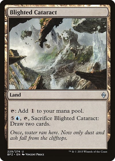 2015 Magic: The Gathering: Battle for Zendikar (BFZ) - Blighted Cataract (#229, Uncommon) (, Lightly Played)