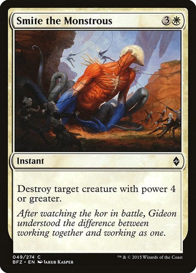 2015 Magic: The Gathering: Battle for Zendikar (BFZ) - Smite the Monstrous (#49, Common) (, Lightly Played)