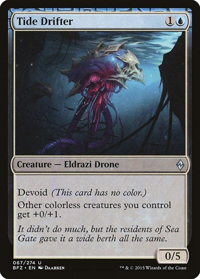 2015 Magic: The Gathering: Battle for Zendikar (BFZ) - Tide Drifter (#67, Uncommon) (, Near Mint)