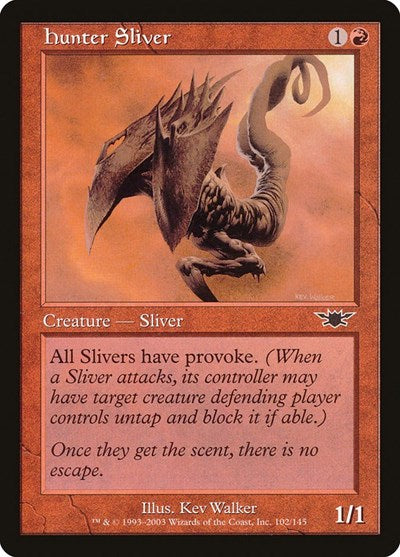 2003 Magic: The Gathering: Legions (LGN) - Hunter Sliver (#102, Common) (, Moderately Played)