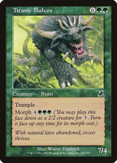 2003 Magic: The Gathering: Scourge (SCG) - Titanic Bulvox (#129, Common) (, Moderately Played)