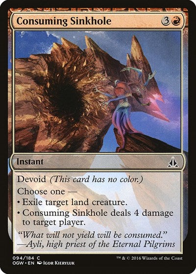 2016 Magic: The Gathering: Oath of the Gatewatch (OGW) - Consuming Sinkhole (#94, Common) (, Near Mint)