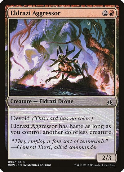 2016 Magic: The Gathering: Oath of the Gatewatch (OGW) - Eldrazi Aggressor (#95, Common) (, Near Mint)