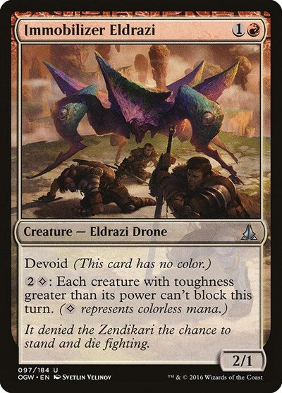 2016 Magic: The Gathering: Oath of the Gatewatch (OGW) - Immobilizer Eldrazi (#97, Uncommon) (, Near Mint)
