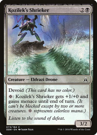 2016 Magic: The Gathering: Oath of the Gatewatch (OGW) - Kozileks Shrieker (#73, Common) (, Lightly Played)