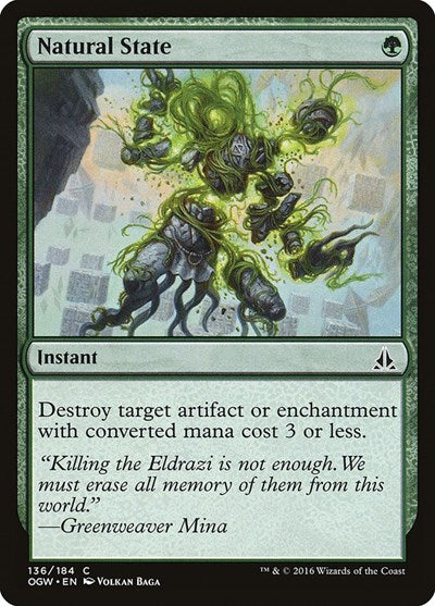 2016 Magic: The Gathering: Oath of the Gatewatch (OGW) - Natural State (#136, Common) (, Lightly Played)