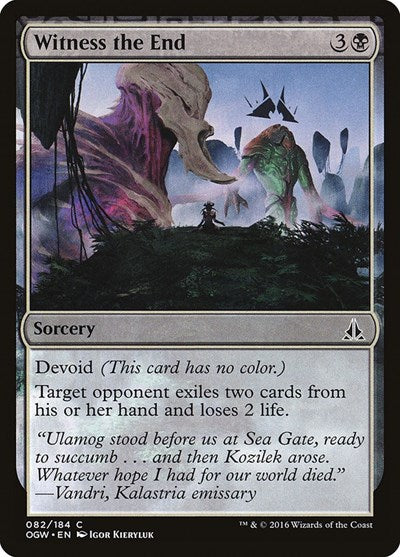 2016 Magic: The Gathering: Oath of the Gatewatch (OGW) - Witness the End (#82, Common) (, Near Mint)