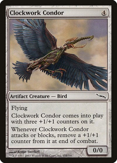 2003 Magic: The Gathering: Mirrodin (MRD) - Clockwork Condor (#154, Common) (, Lightly Played)