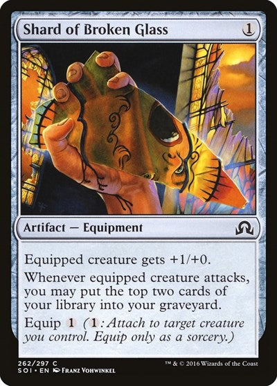 2016 Magic: The Gathering: Shadows over Innistrad (SOI) - Shard of Broken Glass (#262, Common) (, Moderately Played)