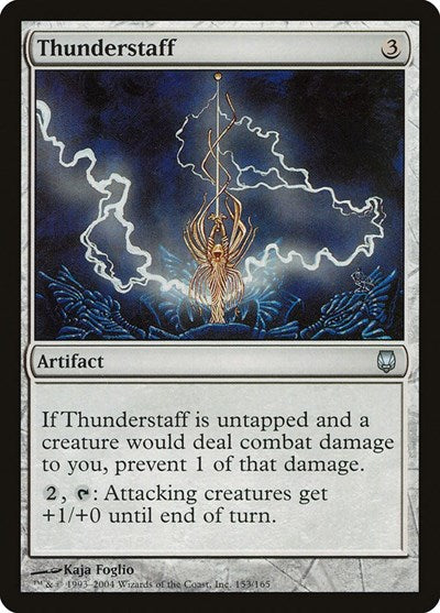 2004 Magic: The Gathering: Darksteel (DST) - Thunderstaff (#153, Uncommon) (, Near Mint)