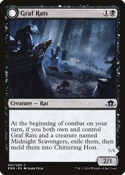 2016 Magic: The Gathering: Eldritch Moon (EMN) - Graf Rats (#91, Common) (, Lightly Played)