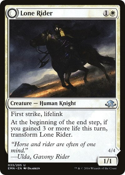 2016 Magic: The Gathering: Eldritch Moon (EMN) - Lone Rider (#33, Uncommon) (, Lightly Played)