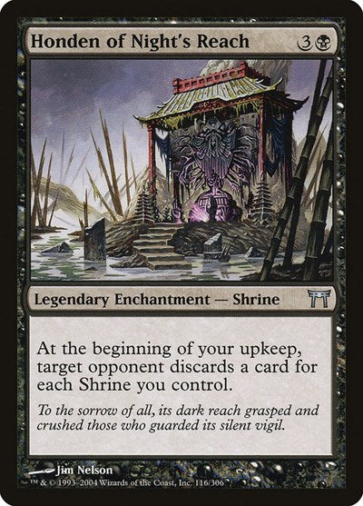 2004 Magic: The Gathering: Champions of Kamigawa (CHK) - Honden of Nights Reach (#116, Uncommon) (, Lightly Played)
