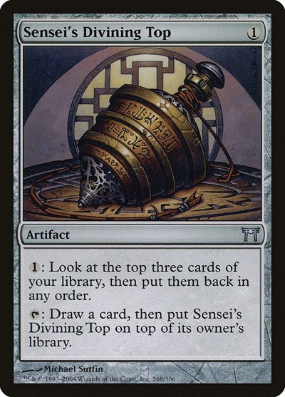 2004 Magic: The Gathering: Champions of Kamigawa (CHK) - Senseis Divining Top (#268, Uncommon) (, Moderately Played)