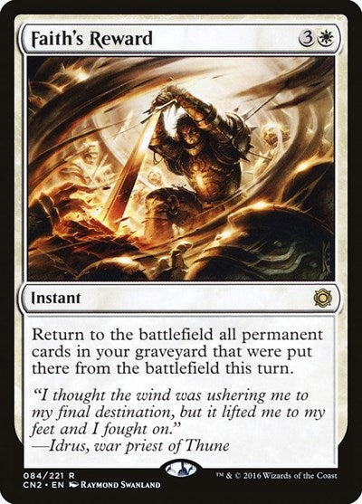 2016 Magic: The Gathering: Conspiracy: Take the Crown (CN2) - Faiths Reward (#84, Rare) (, Near Mint)
