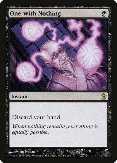 2005 Magic: The Gathering: Saviors of Kamigawa (SOK) - One with Nothing (#84, Rare) (, Lightly Played)