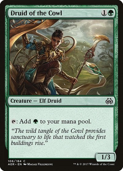 2017 Magic: The Gathering: Aether Revolt (AER) - Druid of the Cowl (#106, Common) (, Lightly Played)