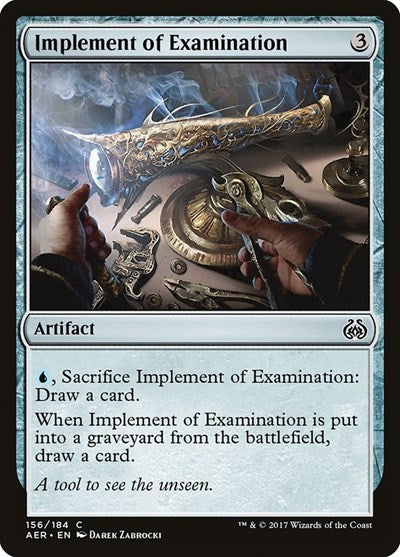 2017 Magic: The Gathering: Aether Revolt (AER) - Implement of Examination (#156, Common) (, Near Mint)